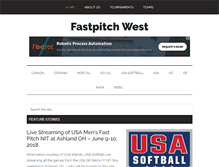 Tablet Screenshot of fastpitchwest.com